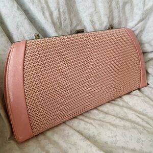 60s Vintage Pink Clutch Bag